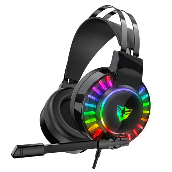 5.1 USB gaming headset, RGB gaming headphone with dual headband,long microphone G605 - 图片 7