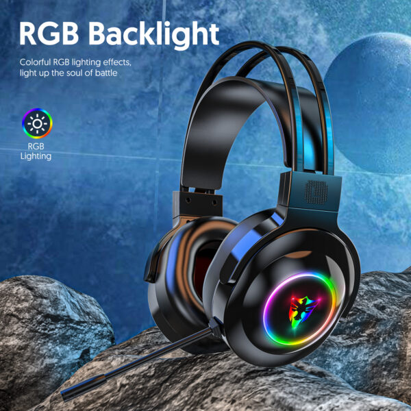 7.1 USB gaming headset, RGB gaming headphone with dual headband,long microphone G803