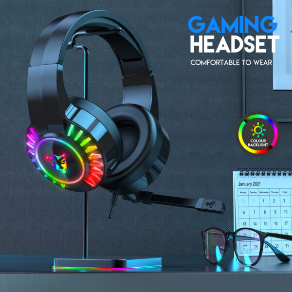 5.1 USB gaming headphones for laptop 50mm drivers omni directional mic bass surround sound G505 - 图片 3
