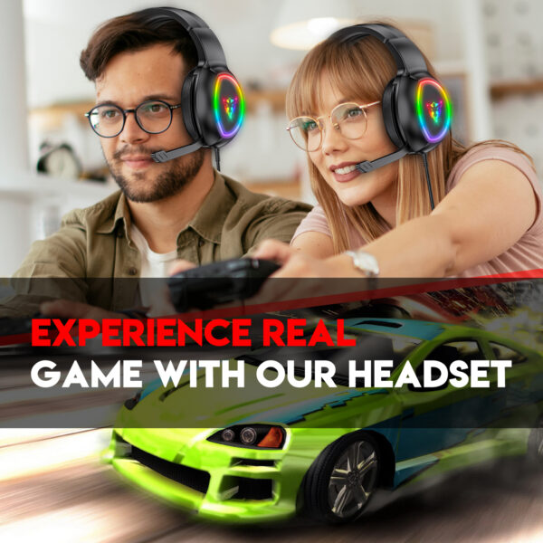 5.1 USB gaming headphones for laptop 50mm drivers omni directional mic bass surround sound G502 - 图片 4