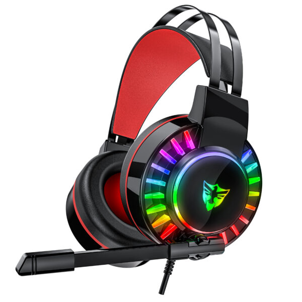 5.1 USB gaming headset, RGB gaming headphone with dual headband,long microphone G605