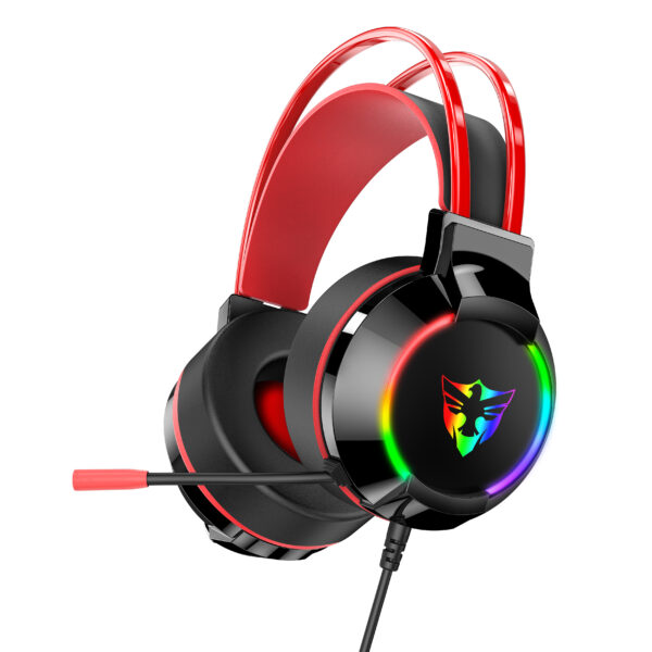 7.1 USB gaming headset, RGB gaming headphone with dual headband,long microphone G606 - 图片 9