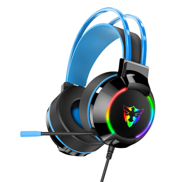 7.1 USB gaming headset, RGB gaming headphone with dual headband,long microphone G606