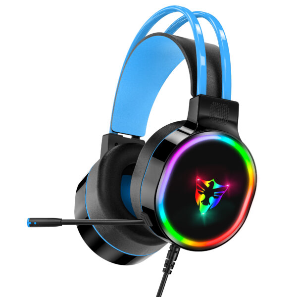 7.1 USB gaming headset, RGB gaming headphone with dual headband,long microphone G607 - 图片 9